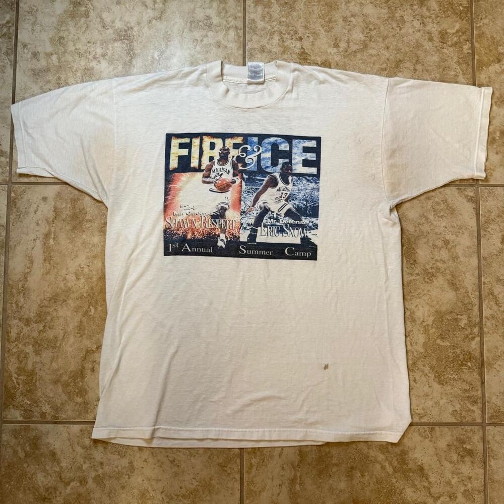 Vintage Michigan State Basketball Fire and Ice Tee